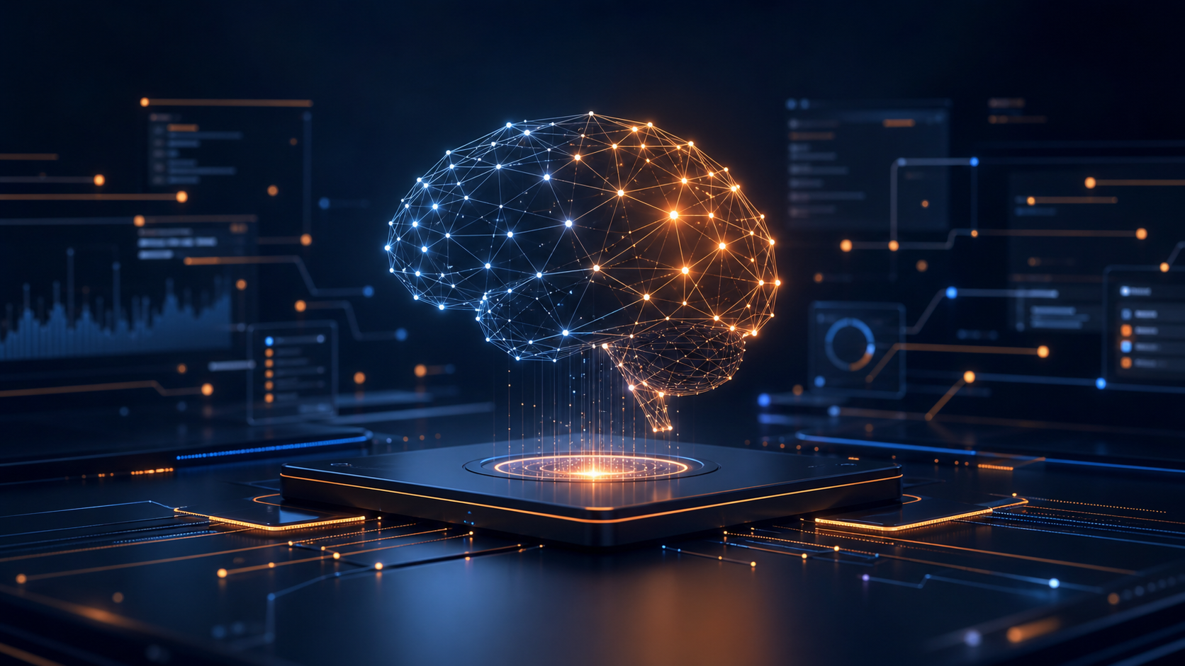 Illustration d'un réseau neuronal d'intelligence artificielle
